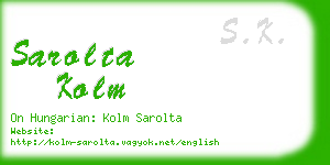 sarolta kolm business card